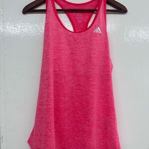 Adidas Women's Pink Heathered Tank Top